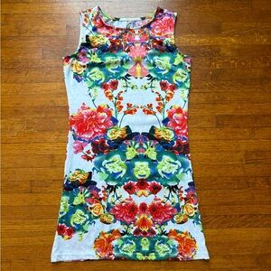 NWOT Floral Bodycon Stretch Dress L